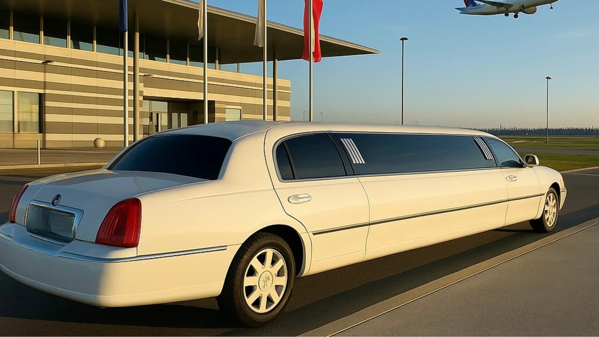 Flughafen Transfer - Stretchlimousine am Flughafen